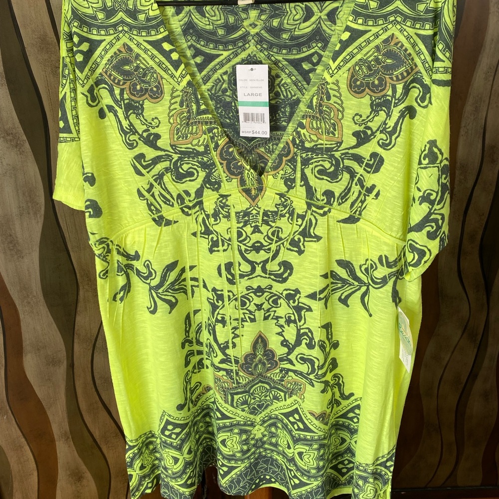 NWT Oneworld  Beach coverup, size large